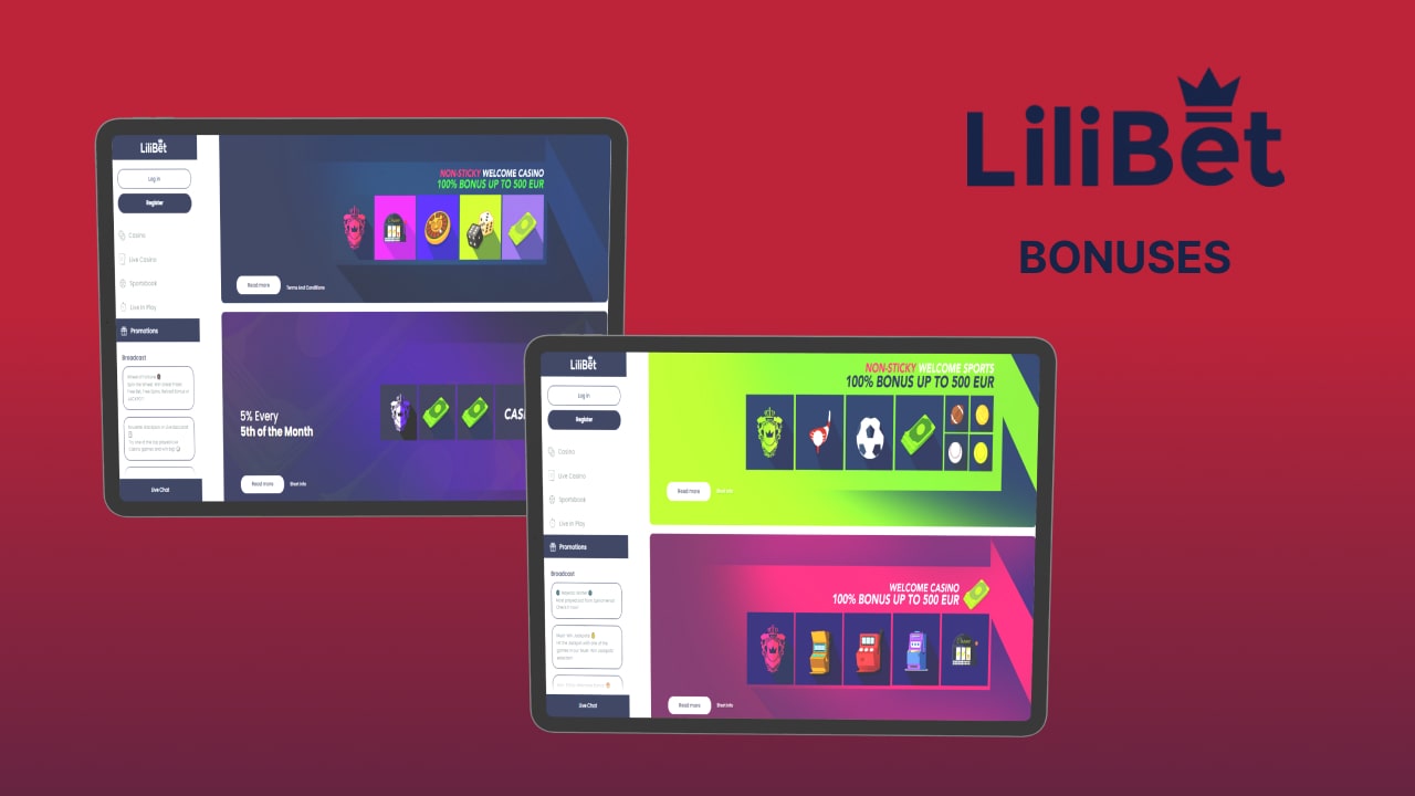 LiliBet bonuses