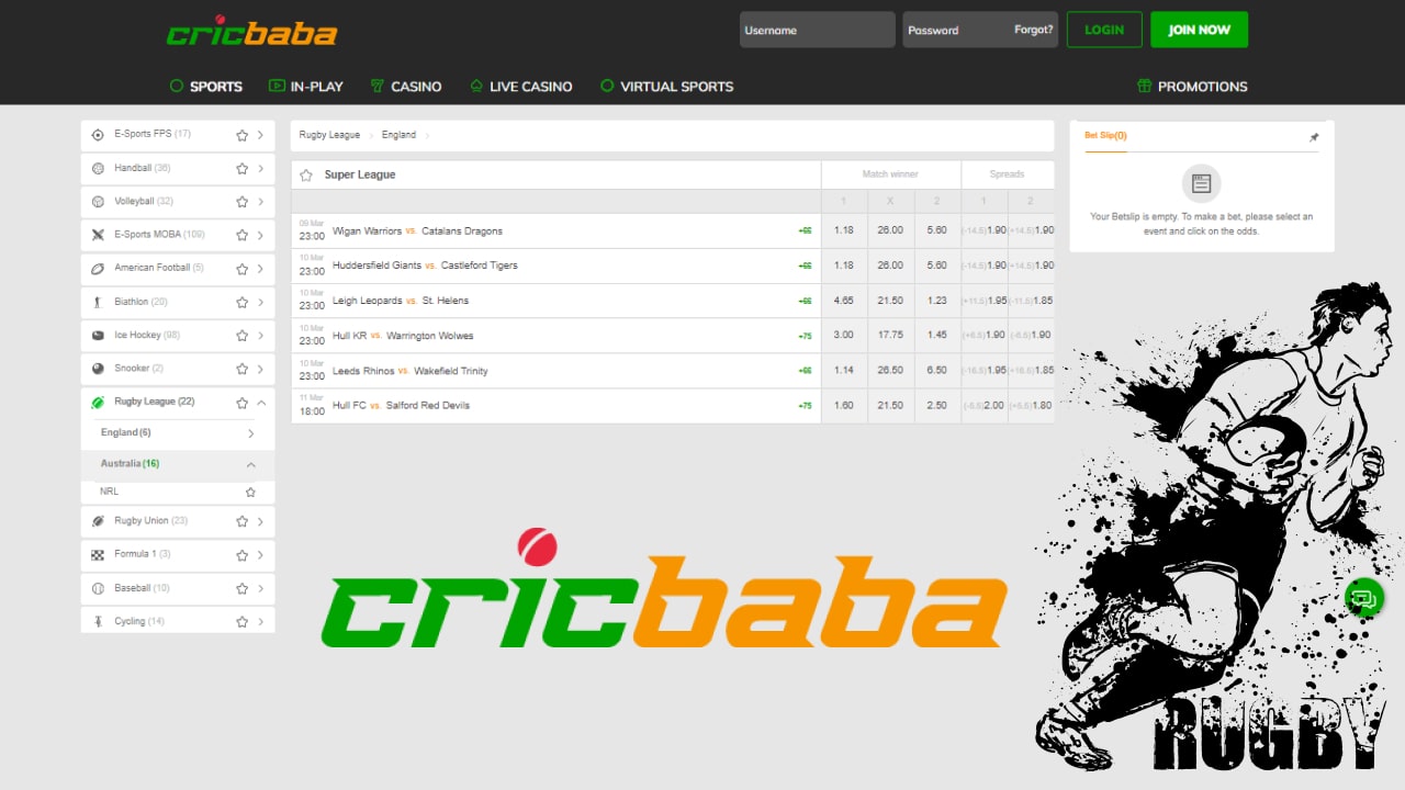 Cricbaba rugby betting